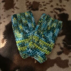 Multicolor Crochet Fingerless Gloves $15